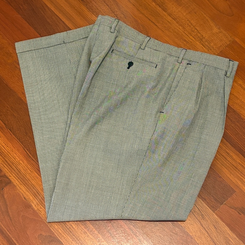 Louis Raphael Houndstooth Dress Pants - Size 40 x 32